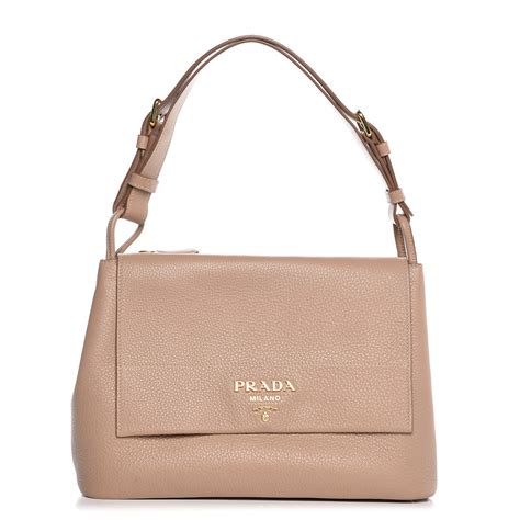 prada vitello daino flap shoulder bag argilla|Prada vitello daino shopper tote.